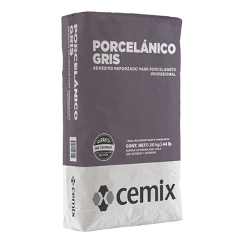 SACO ADHESIVO CEMIX PORCELANICO GRIS 20 KG